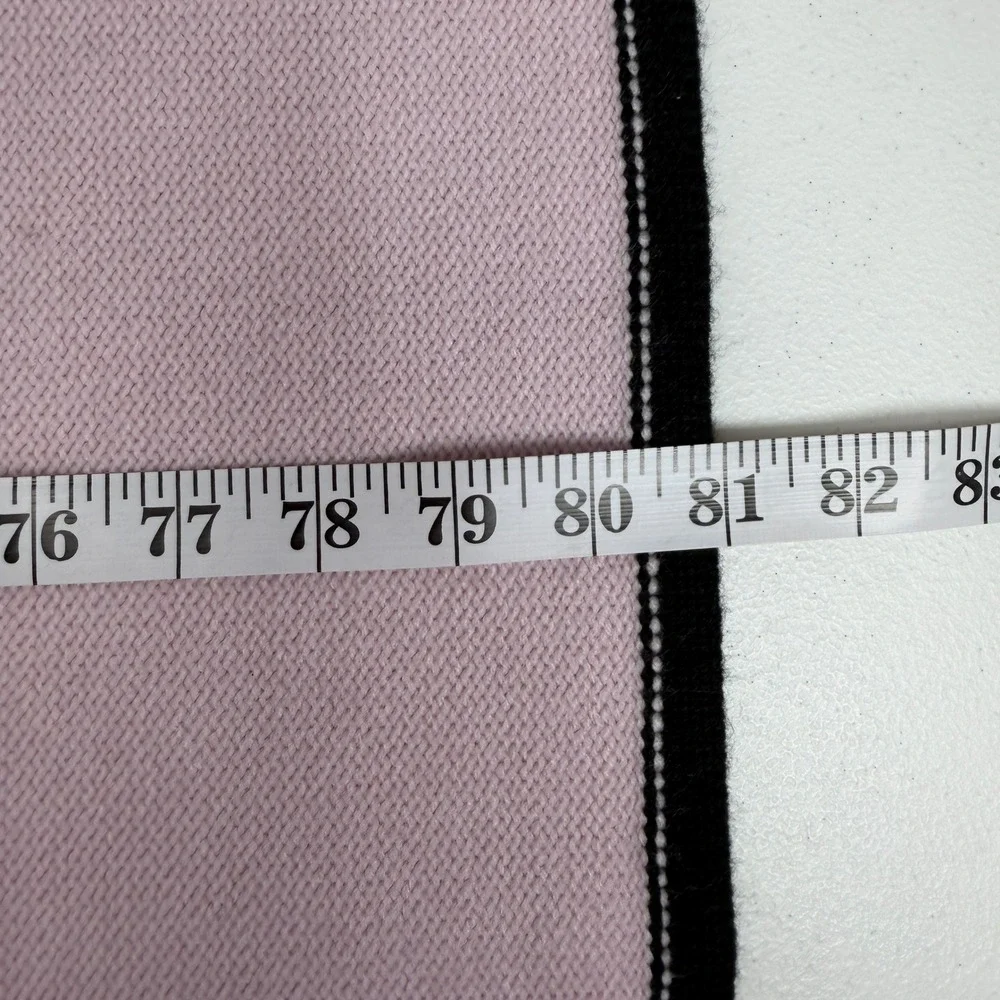 Kate Spade Scarf Colorblock Knit Burgundy Pink Cream Gold Spade Logo Designer
